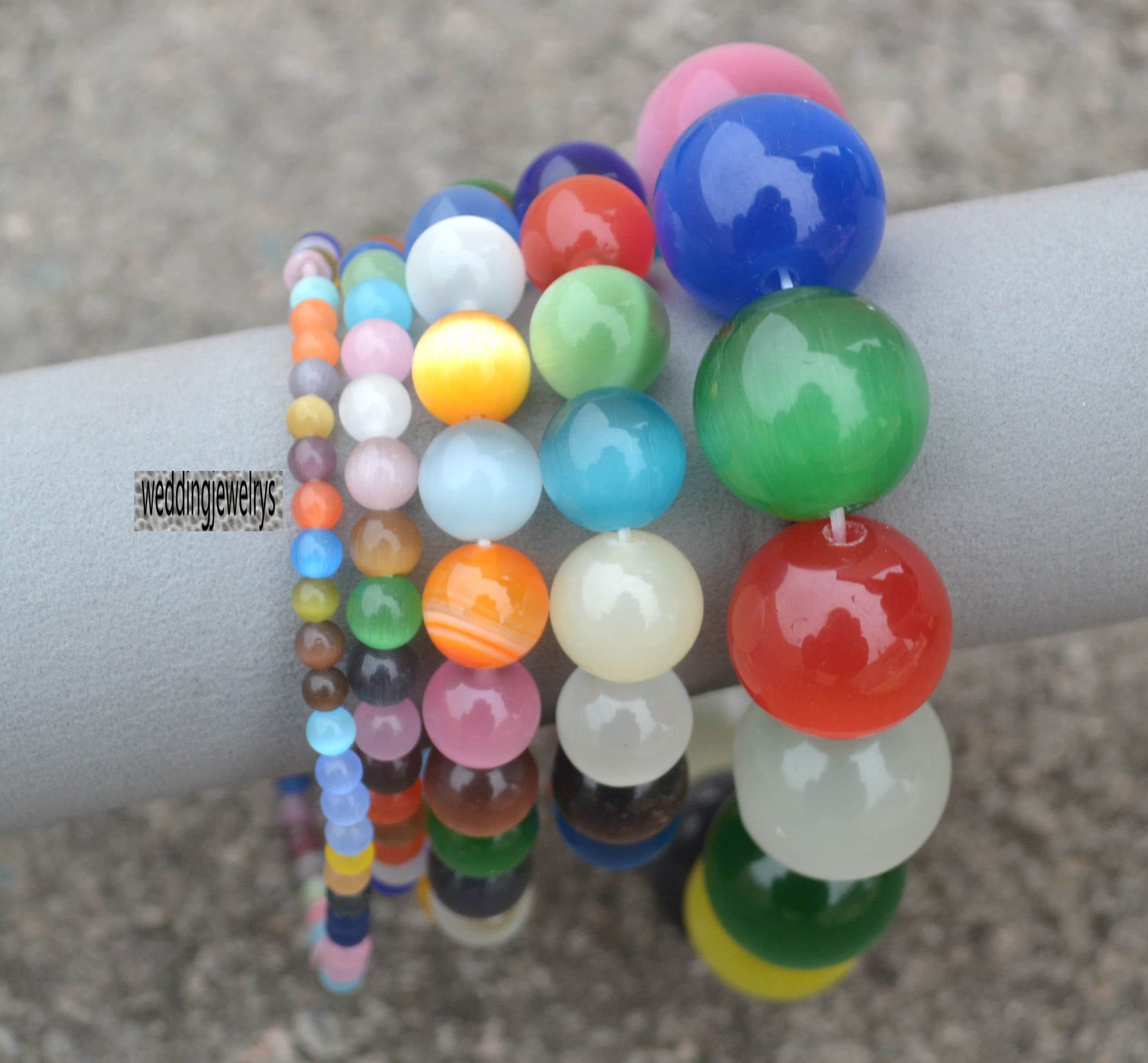 Braccialetto Etnico Con Perline Colorate A Tema Baccello Di Loto - Gioiello Multicolore Fatto A Mano, Regalo Originale - 3