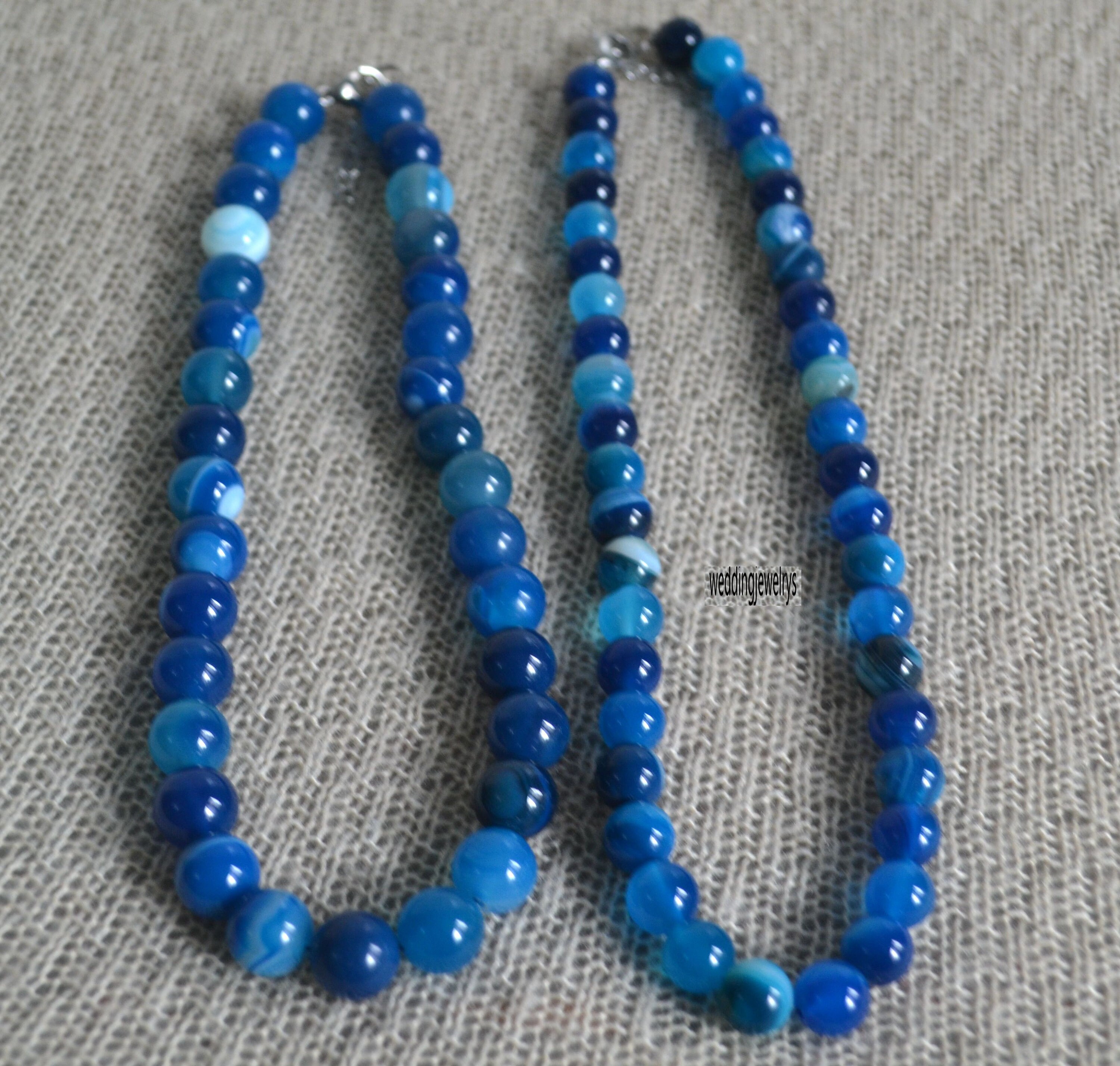 Collaja Rajola - Macari - Lunga - Giada Blu - Perle Bianche - 454466L - Foto 7