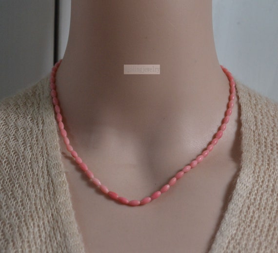 Collana Girocollo Bohémien Con Perline Di Riso In Vetro Verde – Fatte A Mano, Vintage, Gioiello Estivo Da Spiaggia Per Donna