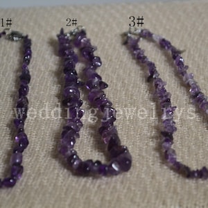 Natural Purple Amethyst Necklace,February Birthstone Necklace,Amethyst Jewelry,Gift for her.Purple Amethyst Necklace,Gemstone Necklace