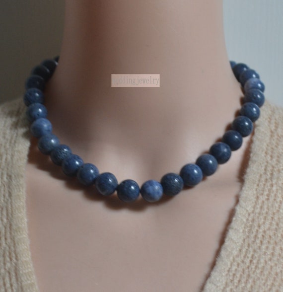 Blue coral necklace discount