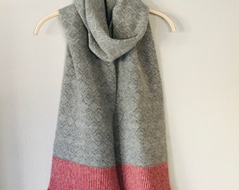 Hand Knitted Merino Lambswool Scarf: Scandinavian Style