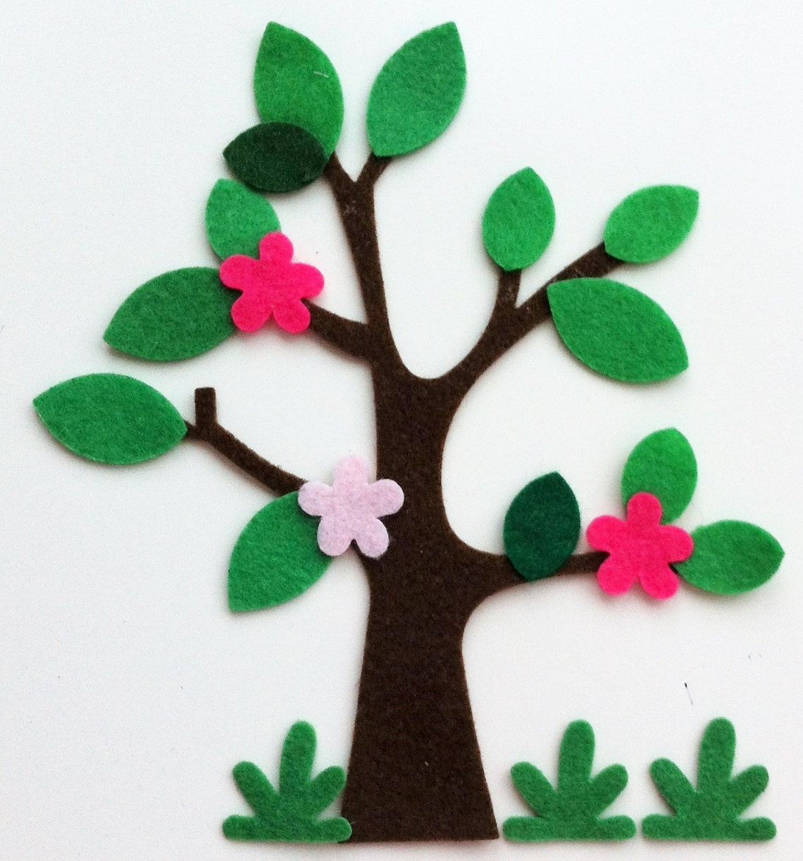 4 DIY/make your own felt trees leaves flowers and grass. Etsy