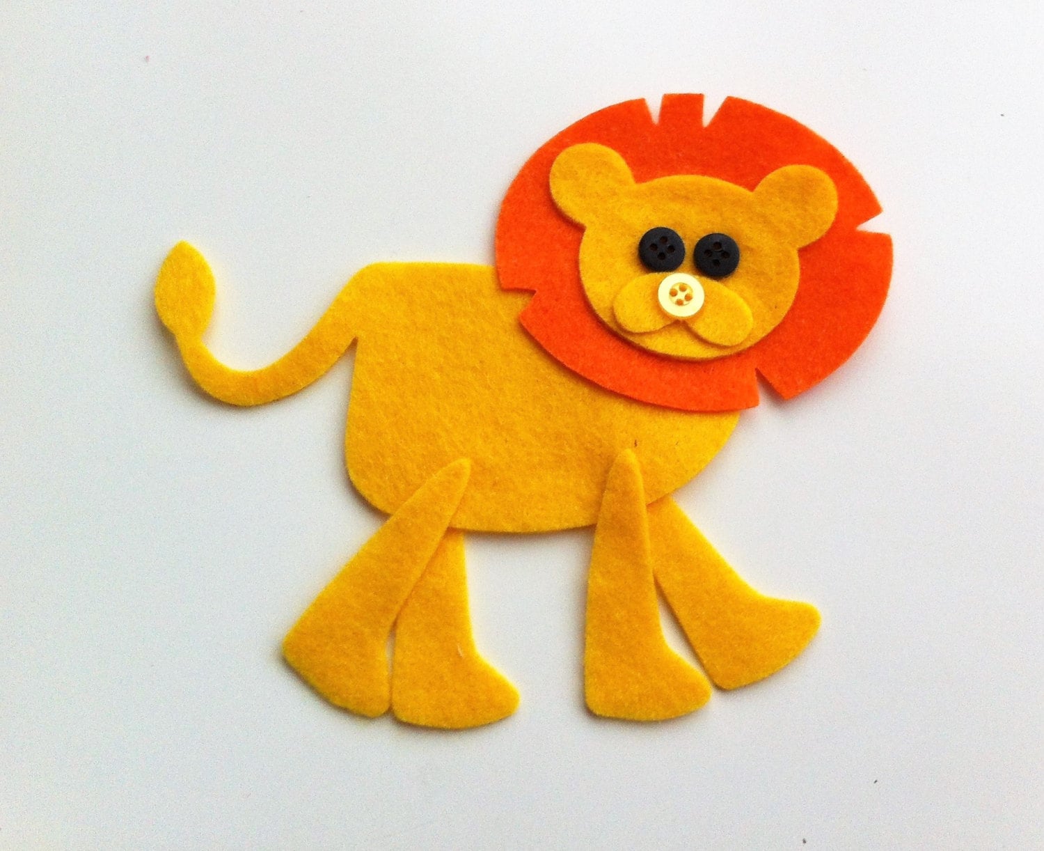 4 Diy/make Your Own Felt Jungle Animals. Sewing Projects Etsy