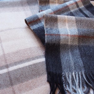 Unisex Cashmere Plaid Scarf, 100% Inner Mongolian Cashmere, Women's, Men's Accessories - Tweedles