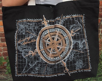 100% katoenen canvas, groot, stevig, draagtas 12 oz. met zak- en gespsluiting - Spirit of Adventure - Tweedles