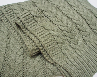 Women's Cable Knit 2023 - Thick, Warm, Fall, Winter Scarf - Wool, Acrylic, Nylon Blend - Accessories - Tweedles