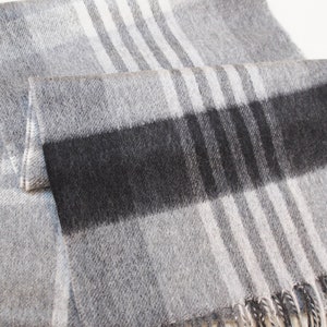 Sciarpa unisex in cashmere a quadri, motivo a quadri incrociati, 100% cashmere della Mongolia Interna, accessori da donna e da uomo - Tweedles