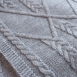 Women&#39;s Cable Knit Scarf, Acrylic and Wool, Accessories - Tweedles