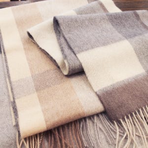 Unisex Cashmere Plaid Scarf, 100% Inner Mongolian Cashmere, Women&#39;s, Men&#39;s Accessories - Tweedles