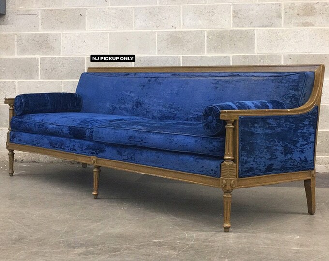 NJ PICKUP ONLY Vintage Velvet Sofa Etsy