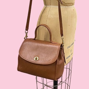 Vintage 90s Coach Brown Leather Manor British Tan 9977 Vintage Coach Manor #9977, one of my favorite Vintage Coach  main image 3