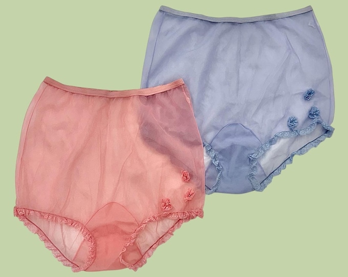 Vintage Sheer Panty Set Retro 1950s Vanity Fair + Pink + Lavender ...