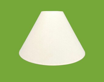 Vintage Lamp Shade Retro 1980s Contemporary + Coolie + Empire + Large Size + Off White + Mood Lighting + Home and Table Decor