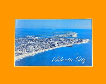 Vintage Atlantic City Poster 1980s Retro Size 23x36 Coastal and Beach + New Jersey + East Coast + Ocean + Beachfront + Beach House Decor