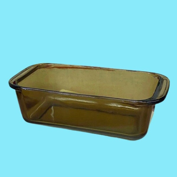 Vintage Pyrex Loaf Pan 1980s Retro Size1.5 Quart + #213 + Smokey Brown Color + Glass + Bake + Cook + Oven and Microwave + Kitchen Cookware