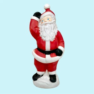 LOCAL PICKUP ONLY ————Vintage Santa Claus Blow Mold