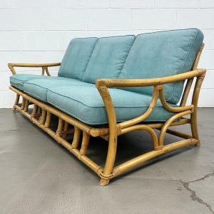 LOCAL PICKUP ONLY ———— Vintage Rattan Sofa