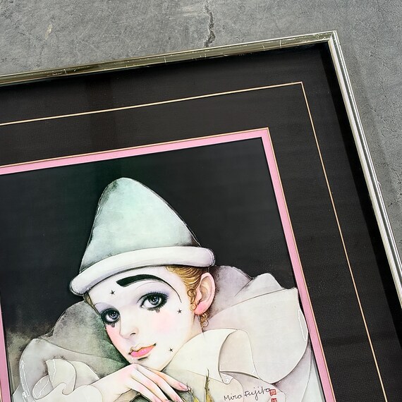 Vintage Mira Fujita 3D Offset Lithograph 1980s Retro Size 24x20