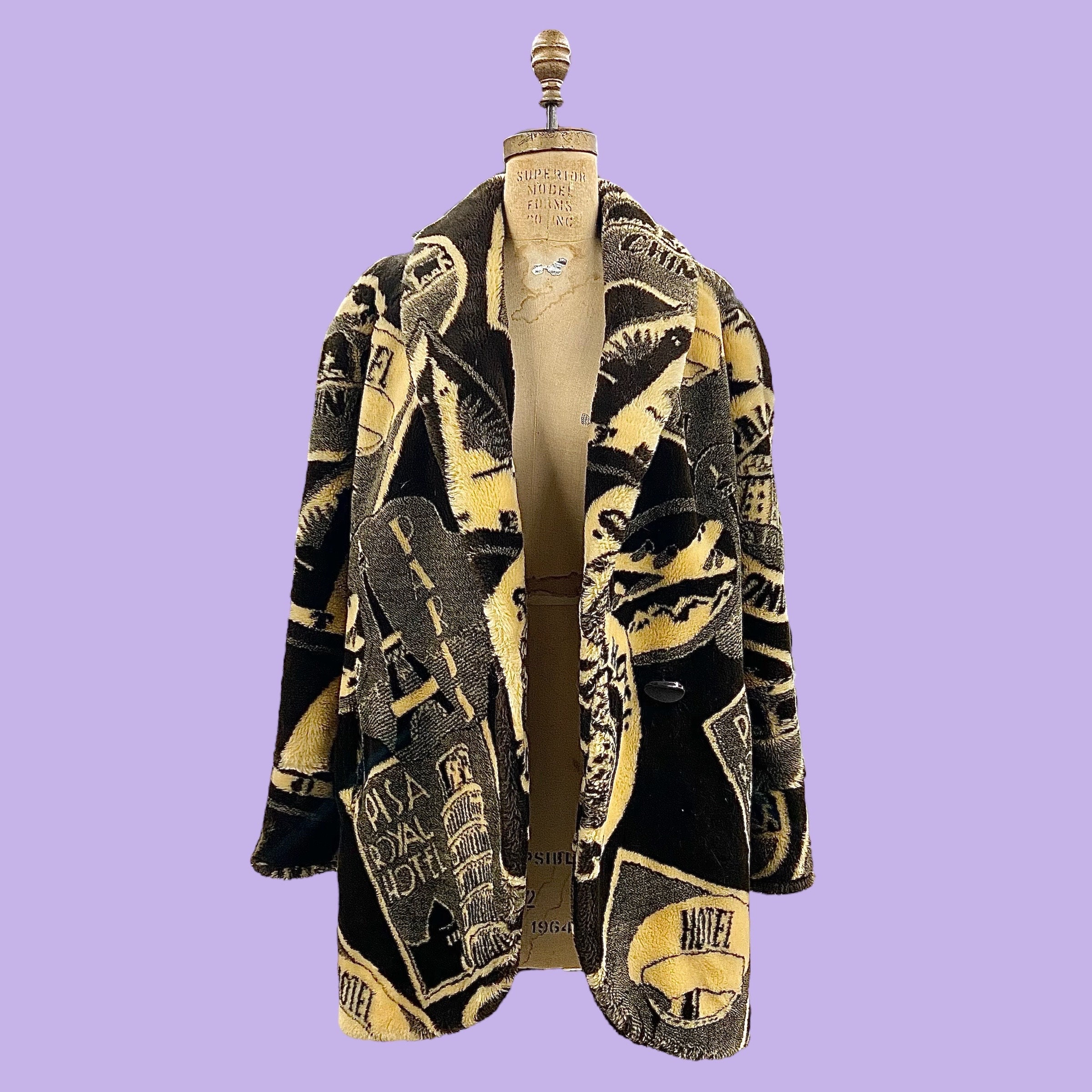 Vintage Donnybrook Faux Fur Coat Retro 1980s Contemporary + Vintage Donnybrook Faux Fur Coat Retro 1980s Contemporary +