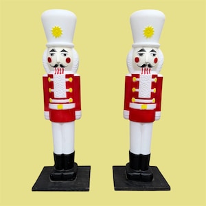 Vintage Nutcracker Blow Molds Retro 1990s Union Products + Toy Soldiers + 30 Inches Tall + Set of 2 + Christmas + Holiday + Lawn Decor