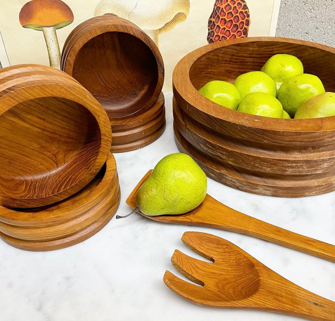 Vintage Salad Bowl Set Retro 1960s Danish Modern Goodwood Etsy