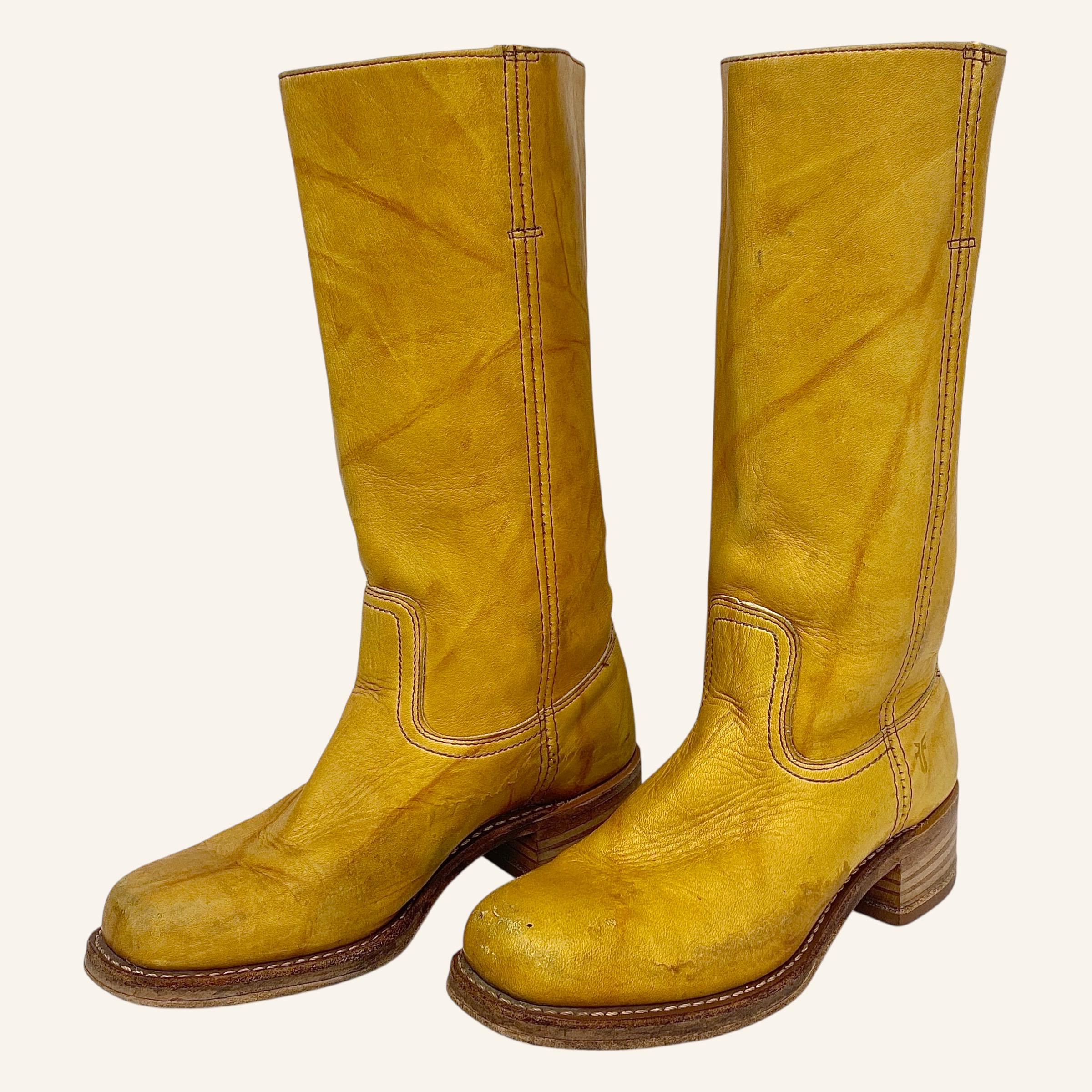 Vintage Frye Boots 2000s Retro Womens Size 9M + 14L Campus +