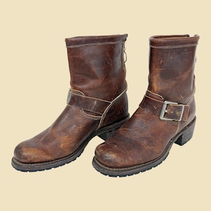 Distressed Engineer Work Boots | men’s size 7 White main image 3