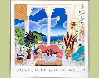 THOMAS McKNIGHT•MYKONOS VIEW フレーム入りポスター Mykonos Panorama