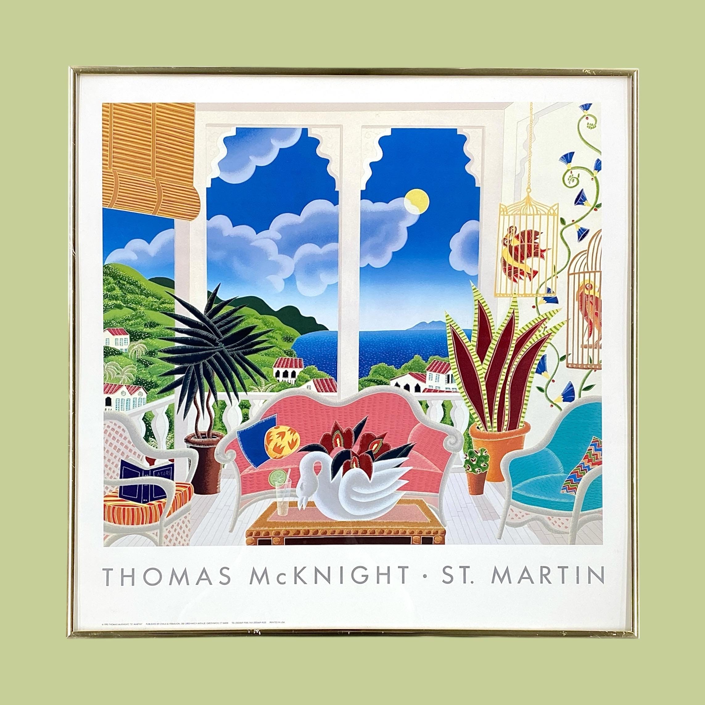 Vintage Thomas Mcknight Print 1990s Retro Size 18x18 Contemporary