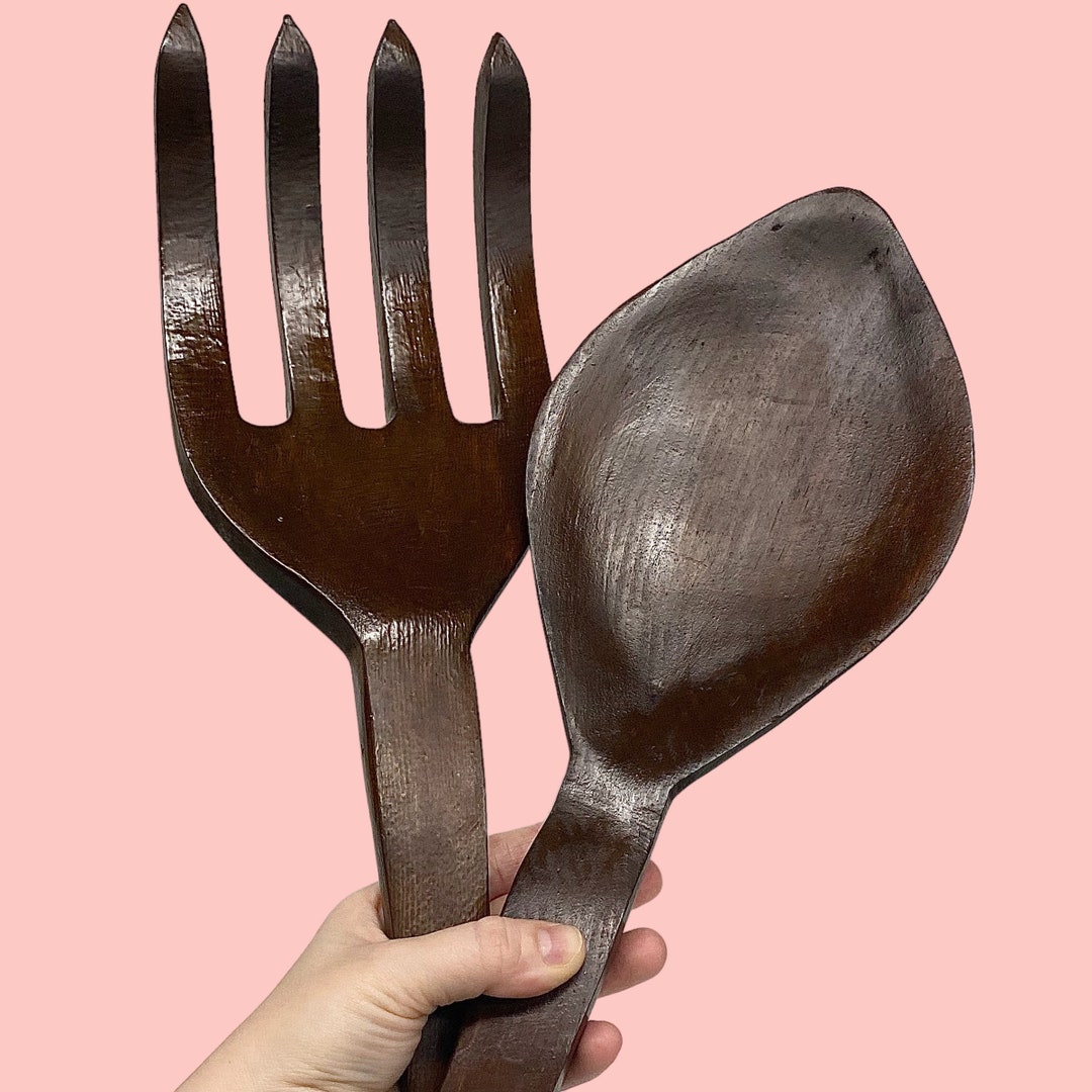 Vintage Fork and Spoon Wall Decor Retro 1960s Mid Century Etsy