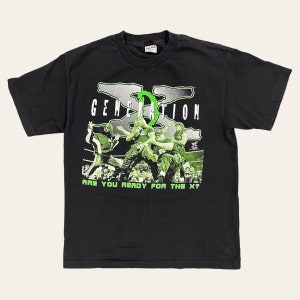 Vintage D Generation X Wrestling Tee 1990s Retro Size Large Unisex WWF Are You Ready For the X Black Cotton Graphic T-Shirt image 1