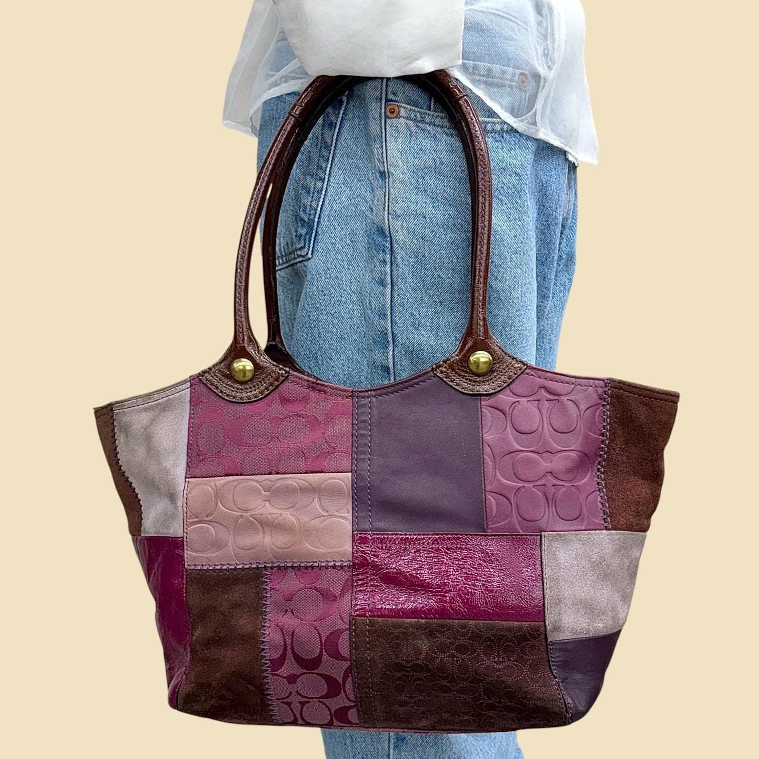 Coach Patchwork Purse Pink - Etsy
