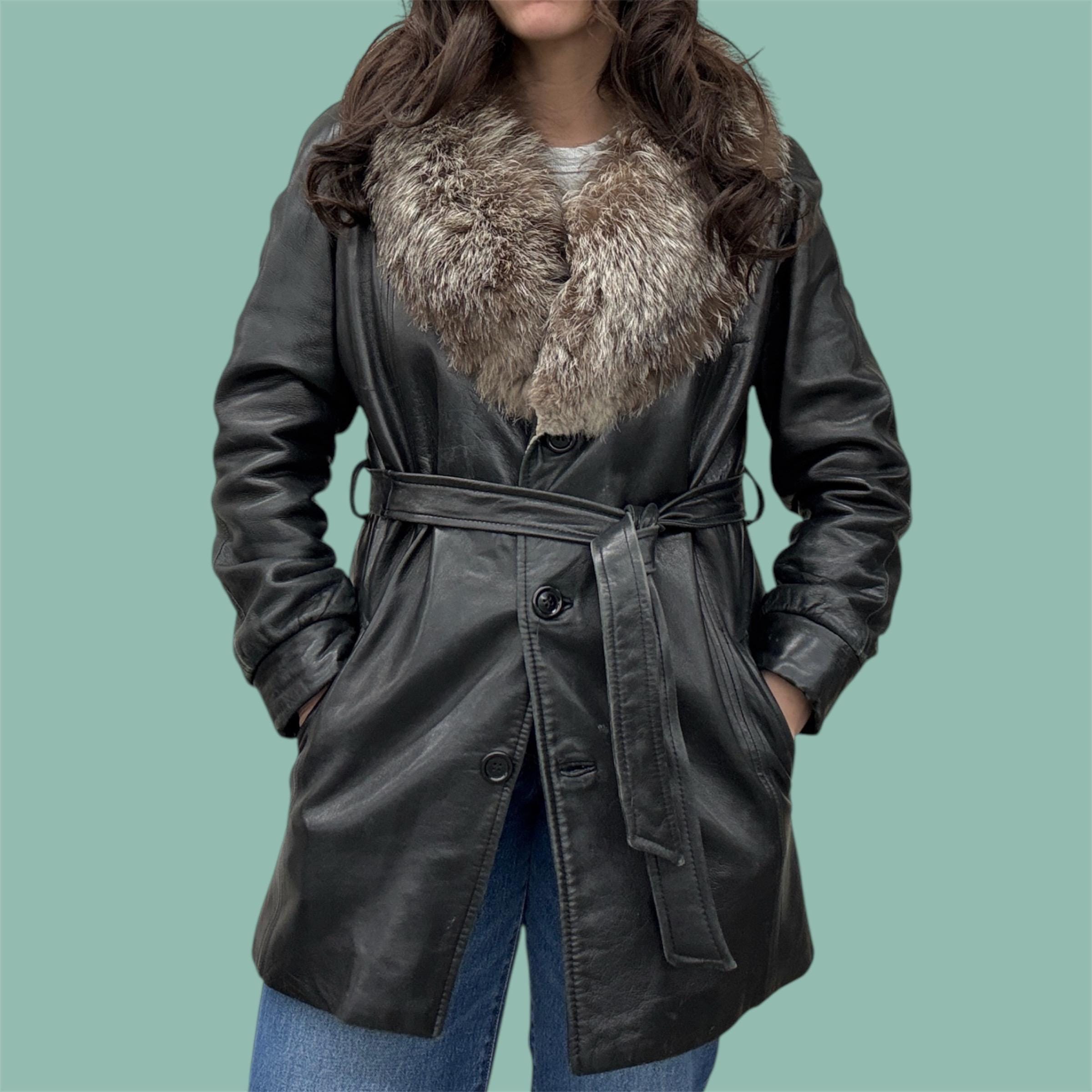 Black Penny Lane Fur Jacket - Etsy