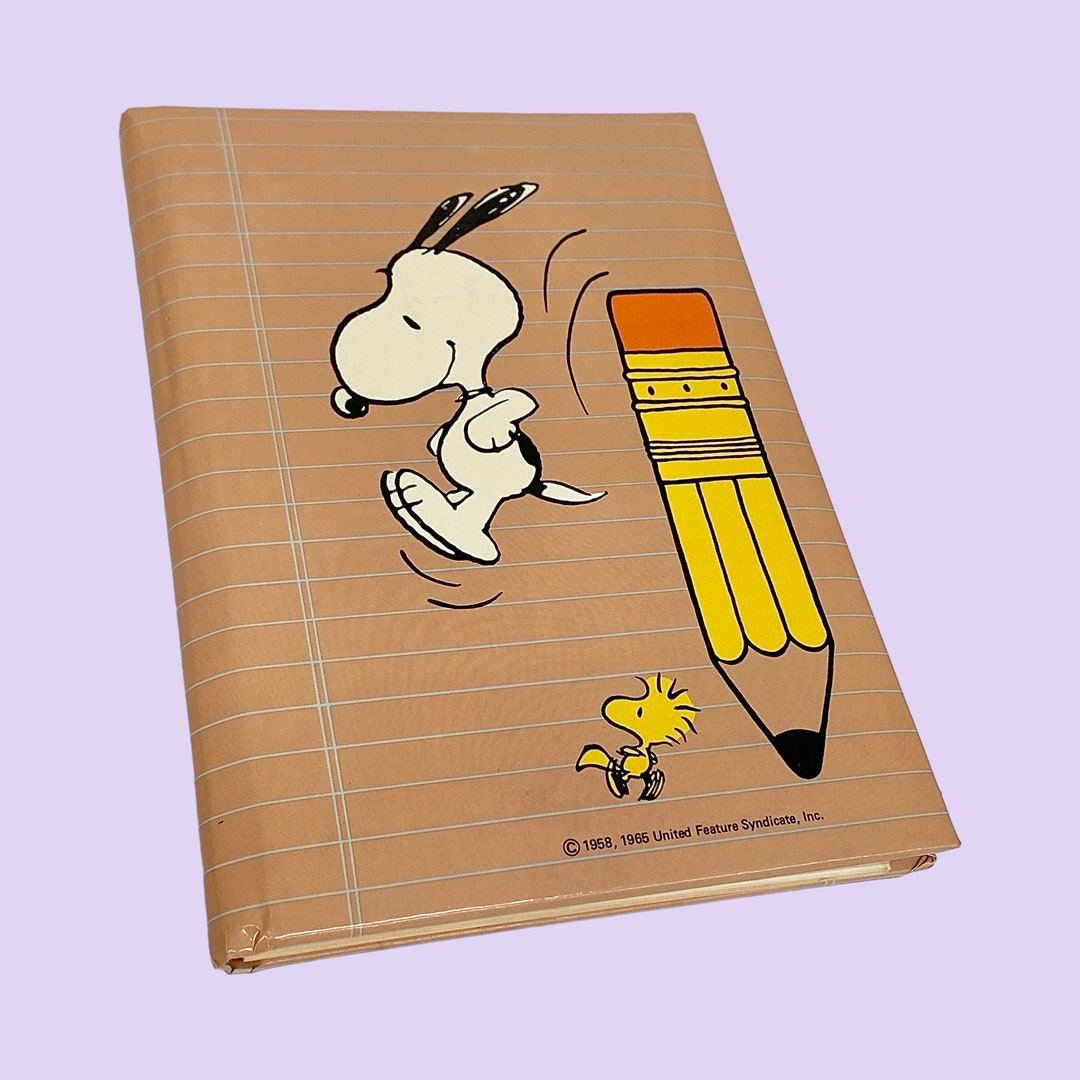 Vintage Snoopy Address Book Retro 1960s Mid Century Modern Woodstock
