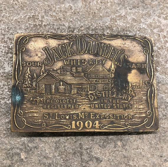 jack daniels belt buckle 1904