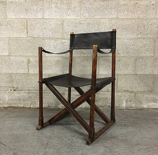 Vintage Directors Chair Retro Black Leather And Wood Fold Up X Etsy Vintage Directors Chair Retro Black Leather and Wood Fold Up X Frame Chair with Metal Accents LOCAL PICKUP ONLY - Vintage Directors Chair Retro Black Leather And Wood Fold Up X Etsy