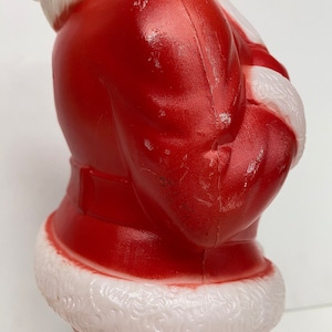 Vintage Santa Blow Mold Retro 1960s Mid Century Modern Empire 13 Height Plastic Lamp Merry Christmas Holiday Decor Lighting image 6