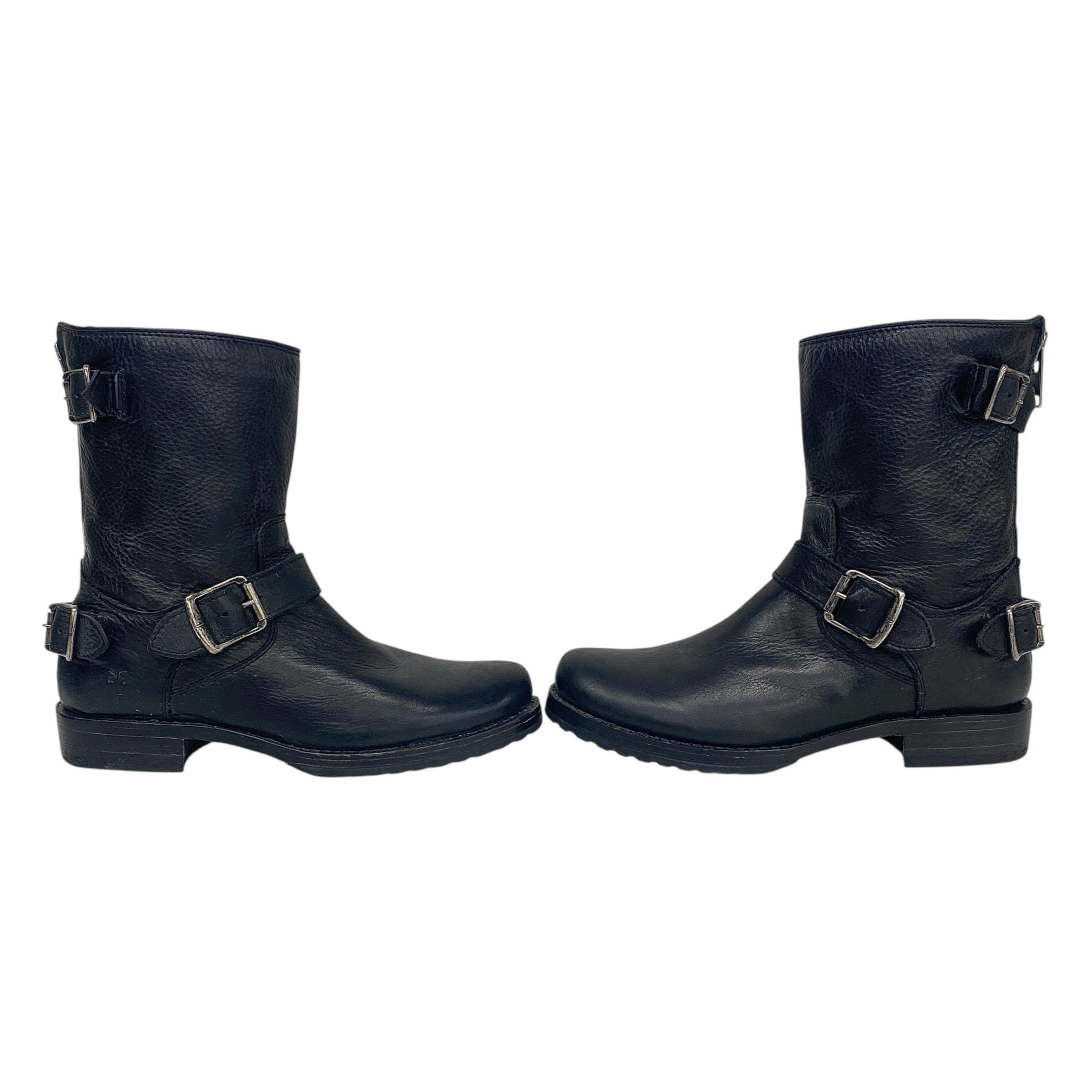 Vintage Frye Biker Boots 2000s Retro Womens Size 7B + Veronica +