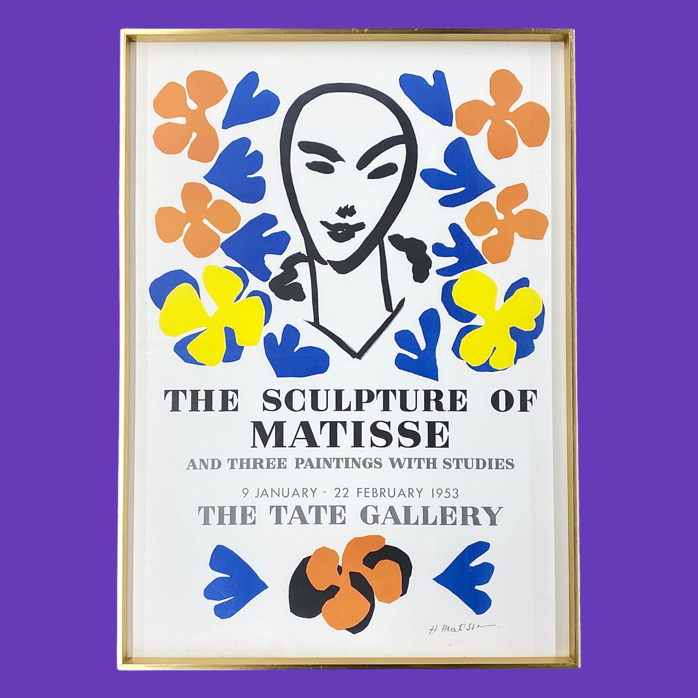 Matisse Rare Vintage 1970s Art Exhibition Poster from The Tate Matisse Rare Vintage 1970s Art Exhibition Poster from The Tate