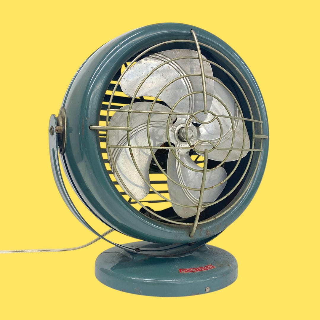 Vintage Dominion Electric Fan Retro 1950s Mid Century Modern +