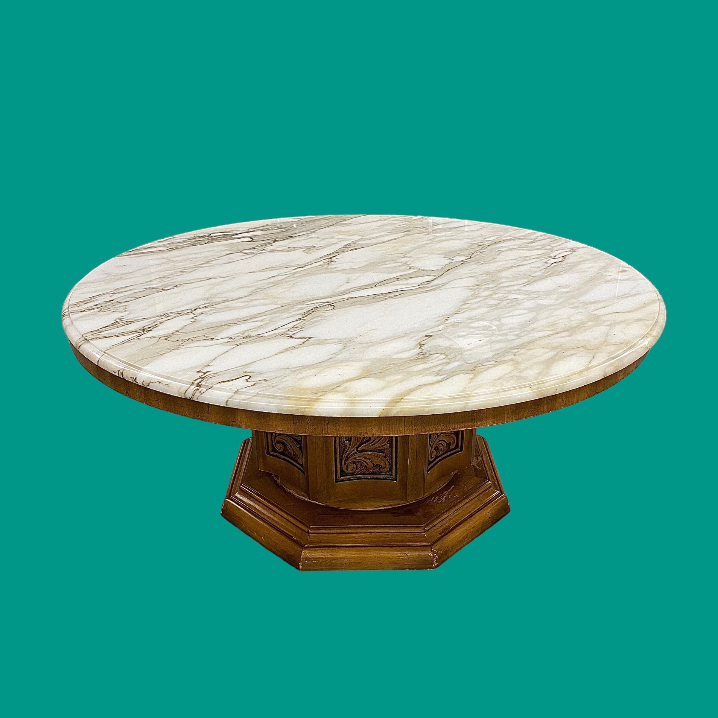 Vintage solid 2024 marble coffee table