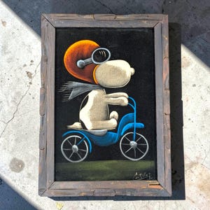 Snoopy Velvet Painting - Etsy