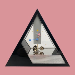 80~90s ポストモダン vintage ピラミッド clock 時計 New In Box - Vintage 1980s Pyramid Clock by Hidekatsu Nomizu