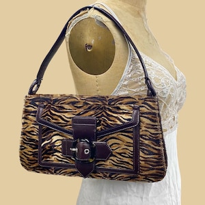 Vintage via Spiga Purse Retro 2000s + Y2K + Brown Leopard + Animal 
