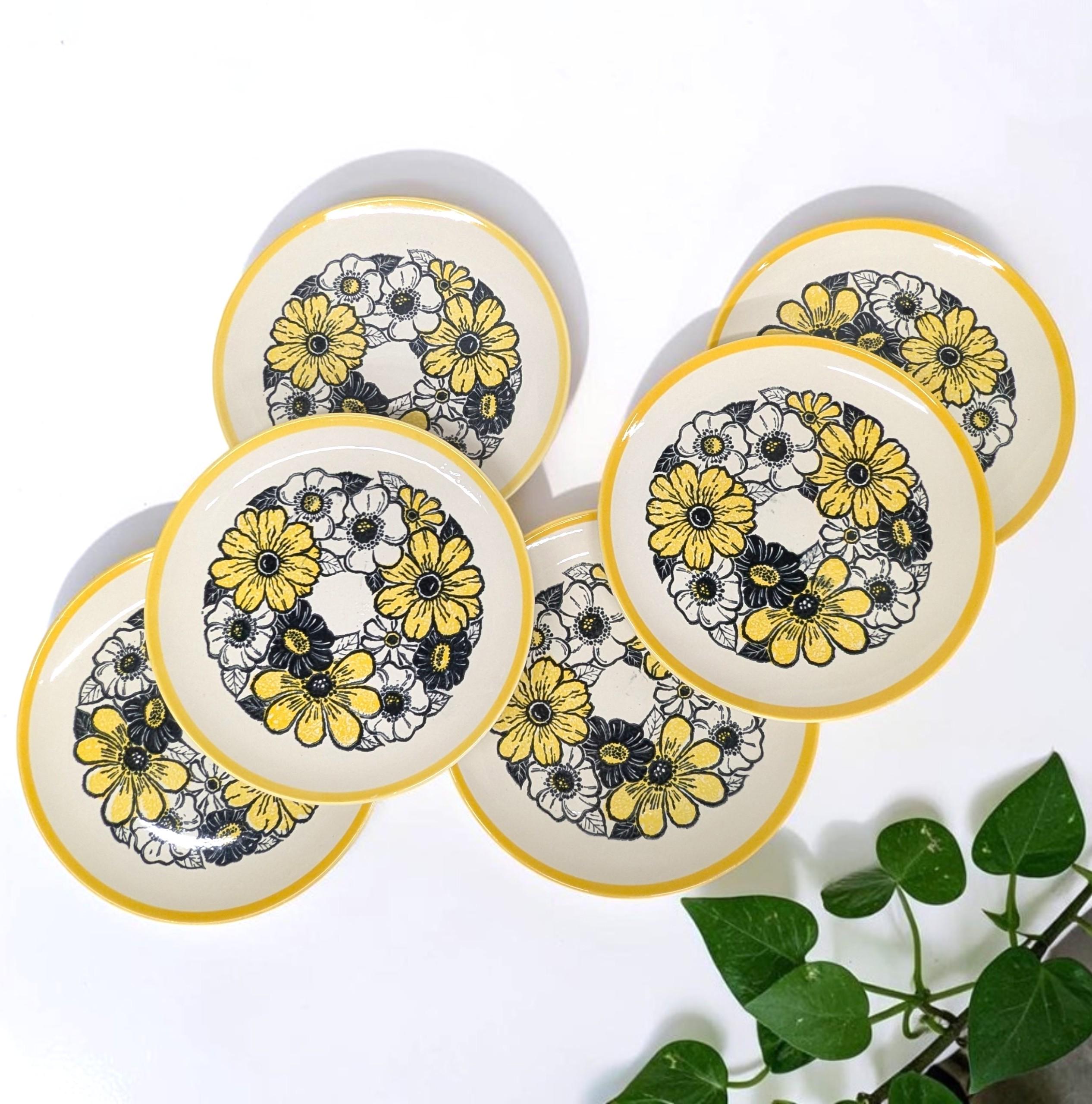 希少 70sヴィンテージ イタリア製 アジサイ皿 ペア ブルーミングデールズ 70s Daisy Stoneware - Etsy