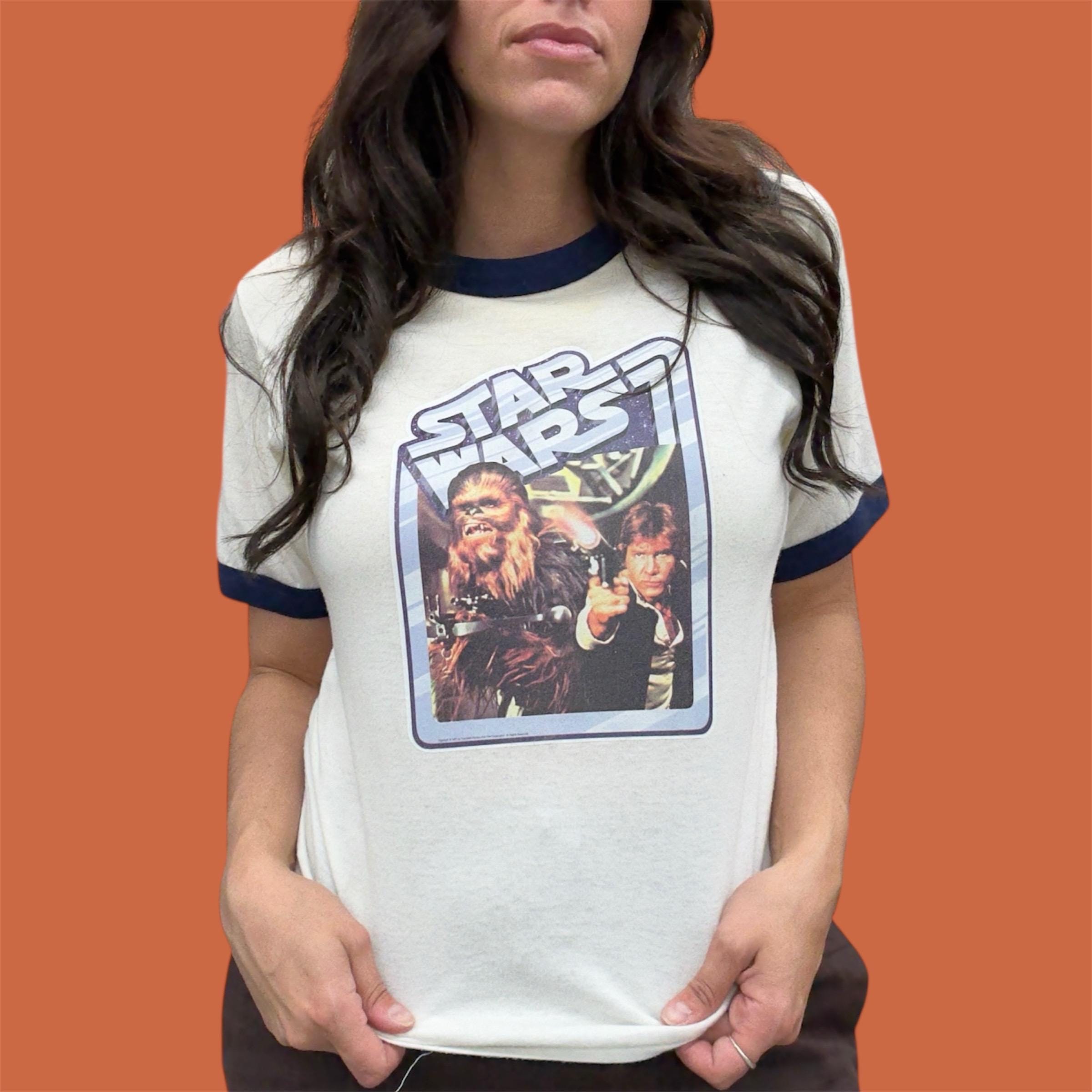 【SATIIIZ】Jedi Lettering Ringer T-Shirt Star Wars T Shirt Ringer Style A New Hope Size XL | eBay
