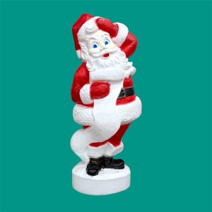 LOCAL PICKUP ONLY ————Vintage Santa Claus Blow Mold