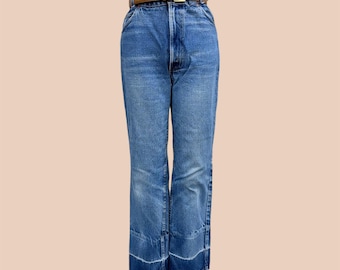 Vintage Levis 517 Jeans: 90s Distressed Light Wash Bootcut (31x28