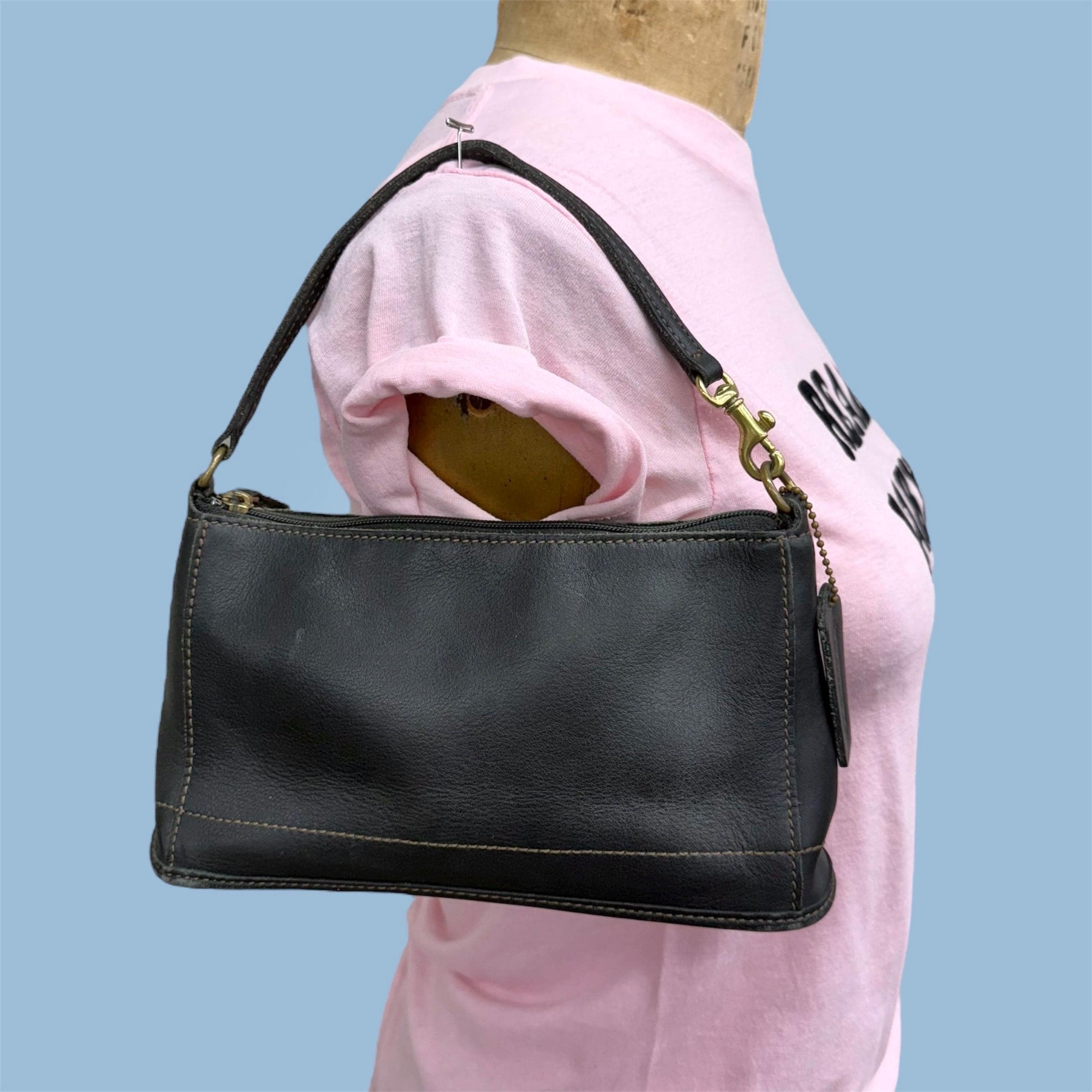 バッグ Vintage Coach Accessory Pouch bag 9311 Vintage Coach 9311 Accessory Pouch Mini Handbag Hardware W